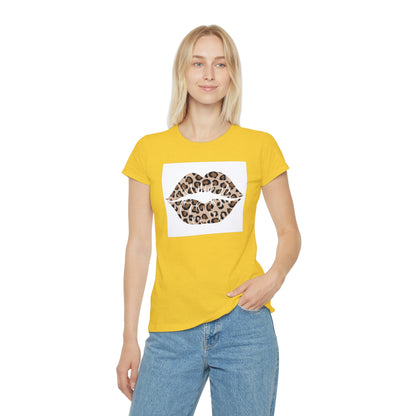 Women's Iconic Leopard Print Kiss T-Shirt