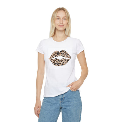 Women's Iconic Leopard Print Kiss T-Shirt