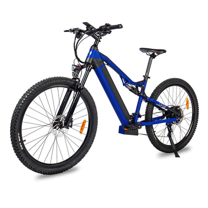 500W Electric Bike - 27.5 Inches 500W 48V 27 Speed Blue Ebike - Bafang Motor