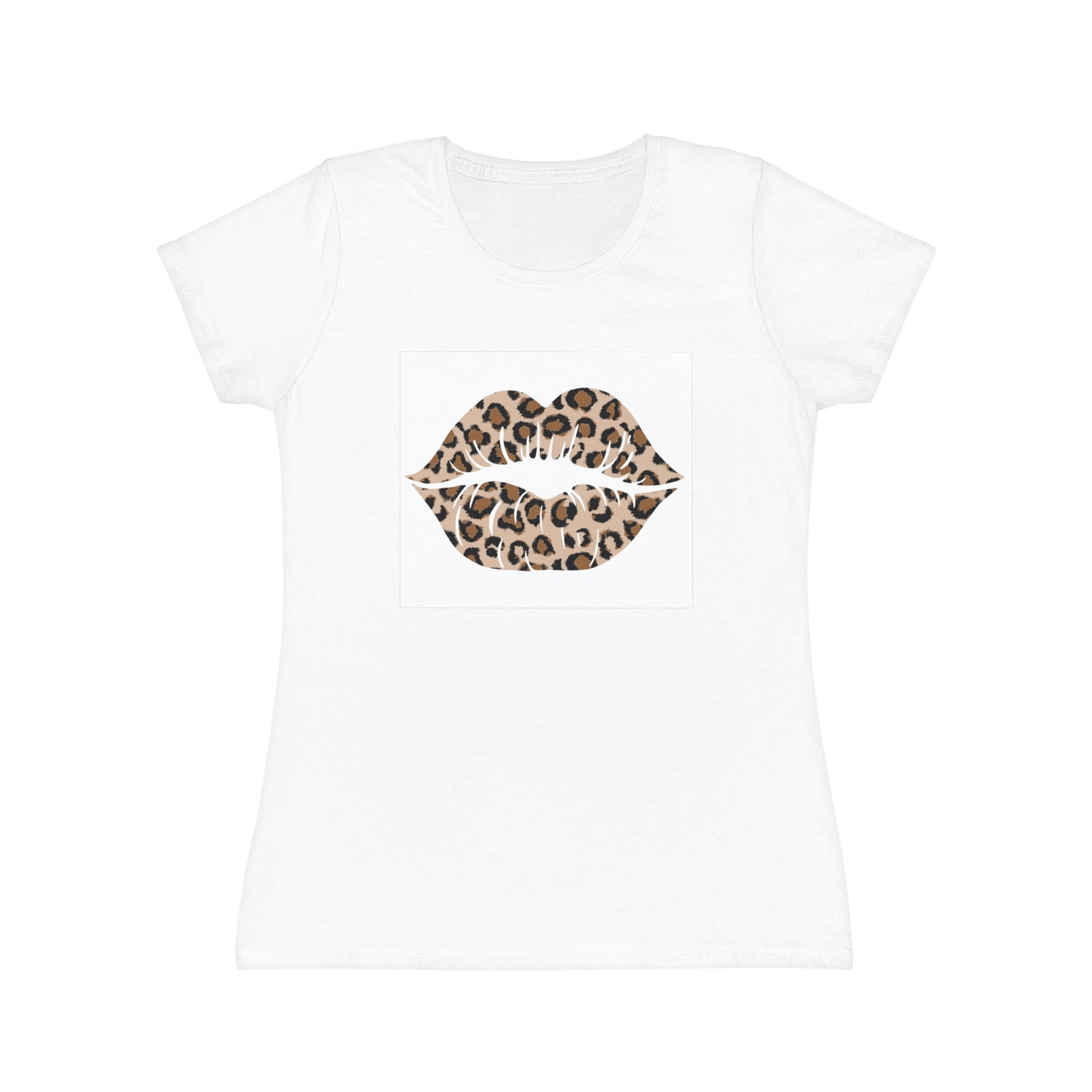 Women's Iconic Leopard Print Kiss T-Shirt