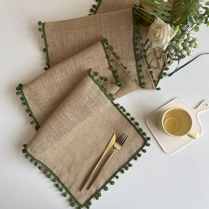 Table Decoration Jute Table Flag