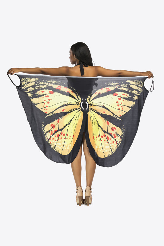 Butterfly Spaghetti Strap Cover Up