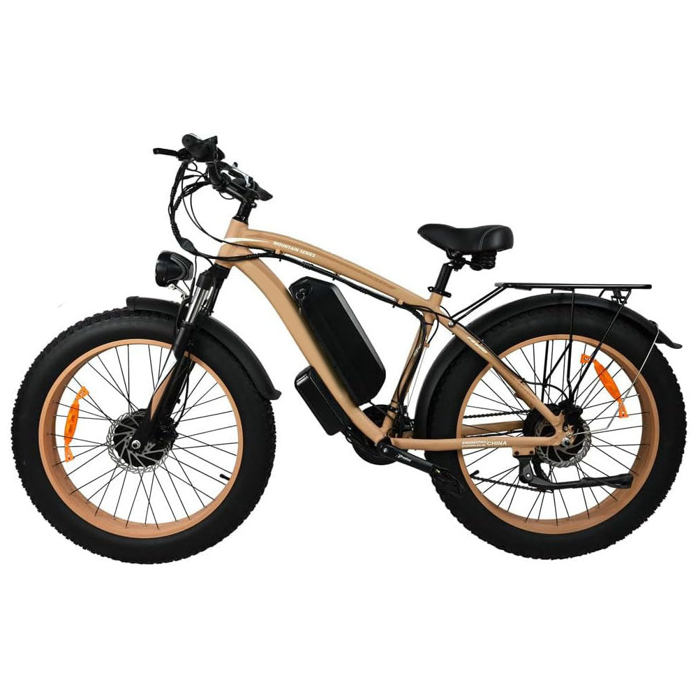 Khaki Electric Bike Adults 2000W - Electric Bike With 26 Inches Fat Tire 20AH Removable Battery, 21 Speed For Electric Mountain Ebike