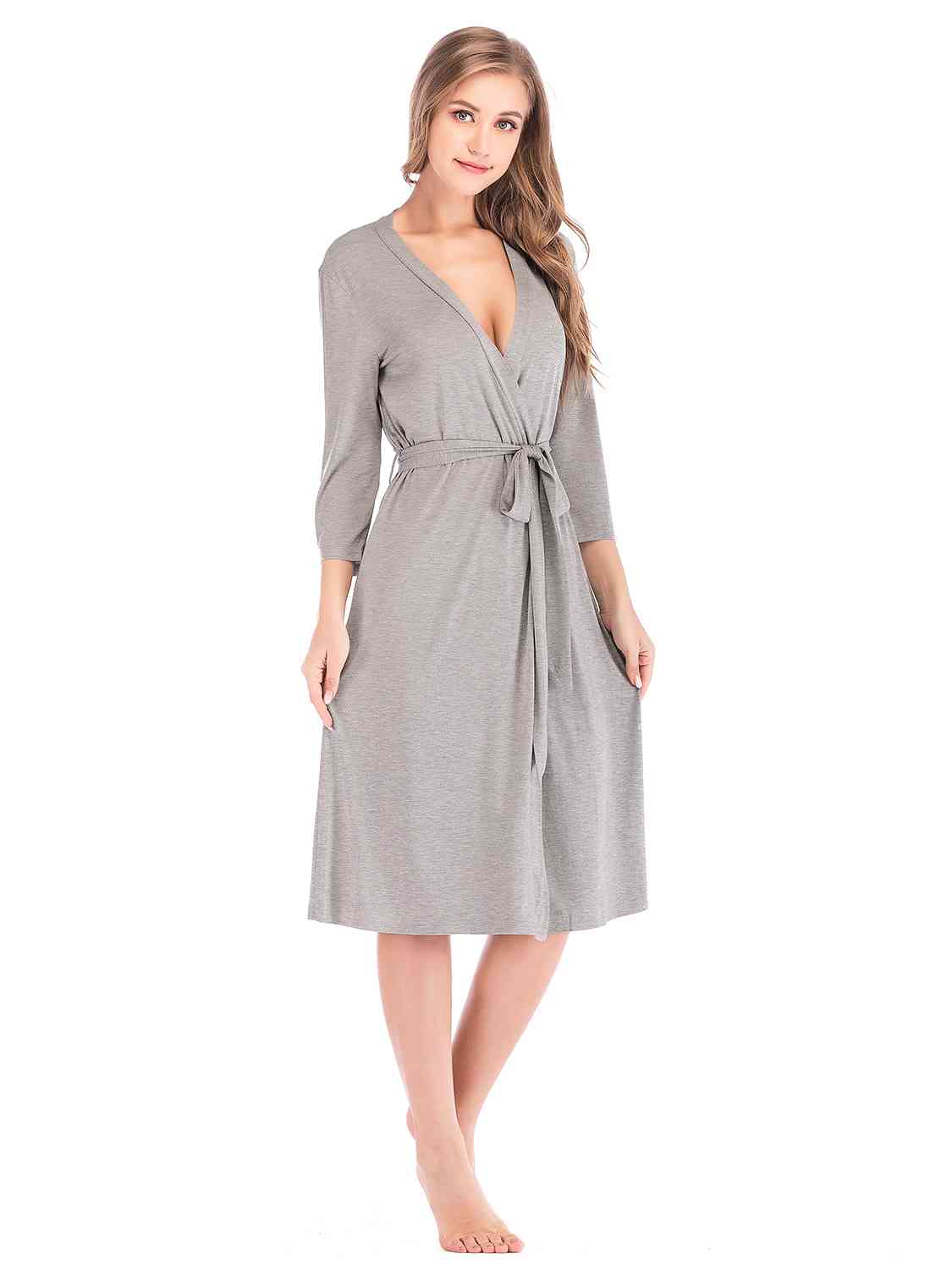 Plunge Tie Front Night Dress