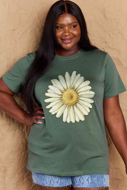 Simply Love Full Size FLOWER Graphic Cotton Tee