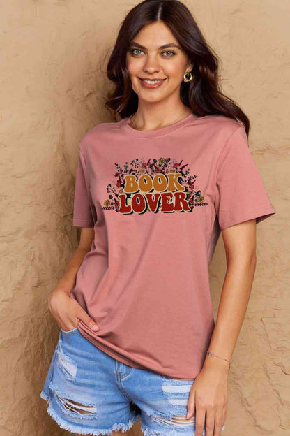 Simply Love Full Size BOOK LOVER Graphic Cotton Tee