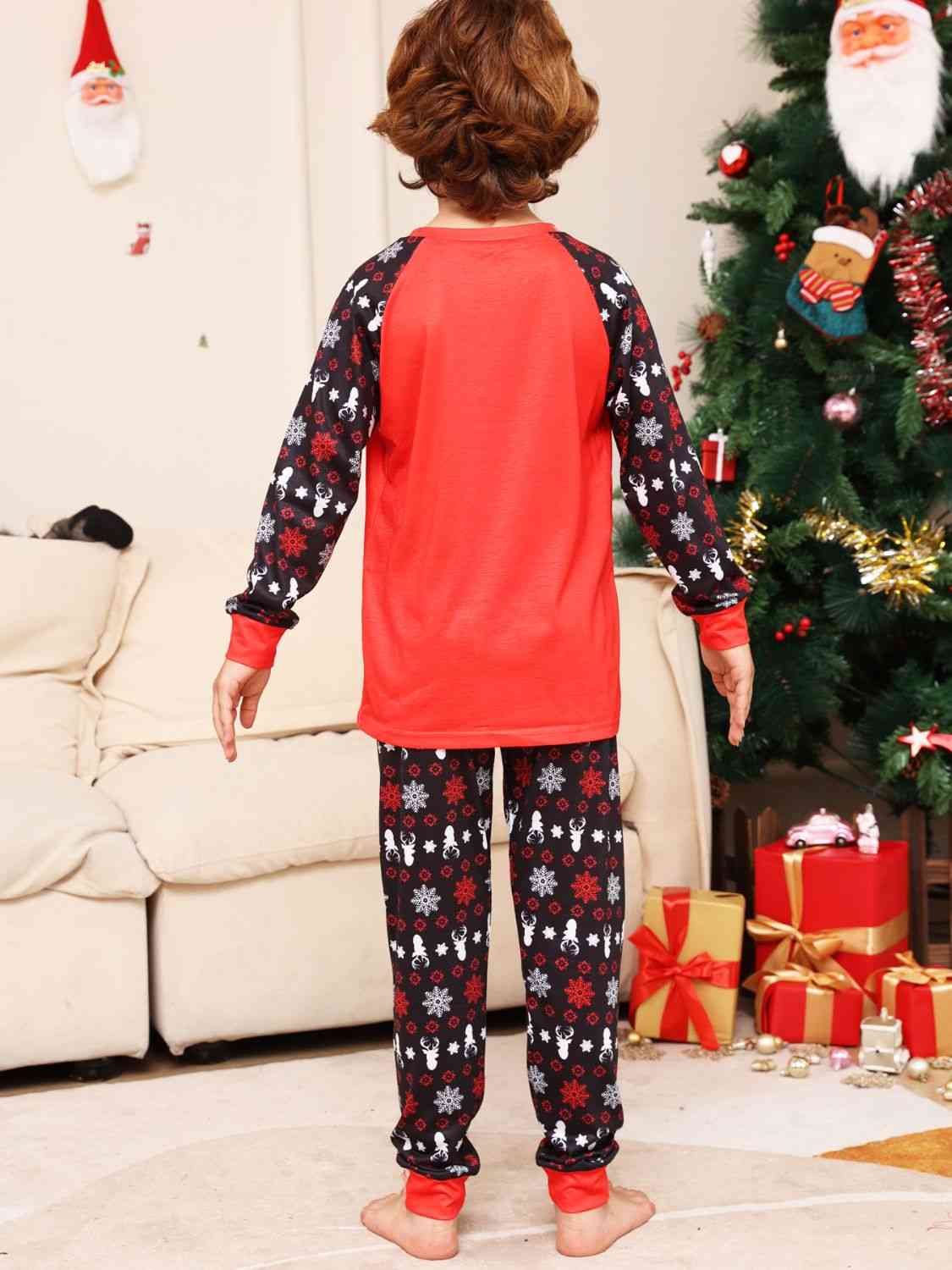 Reindeer Graphic Top and Pants Set