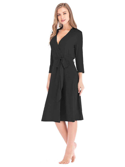 Plunge Tie Front Night Dress