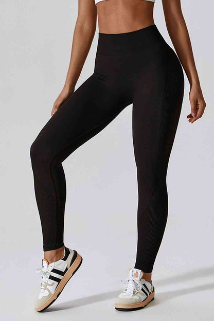 Wide Waistband Slim Fit Long Sports Leggings