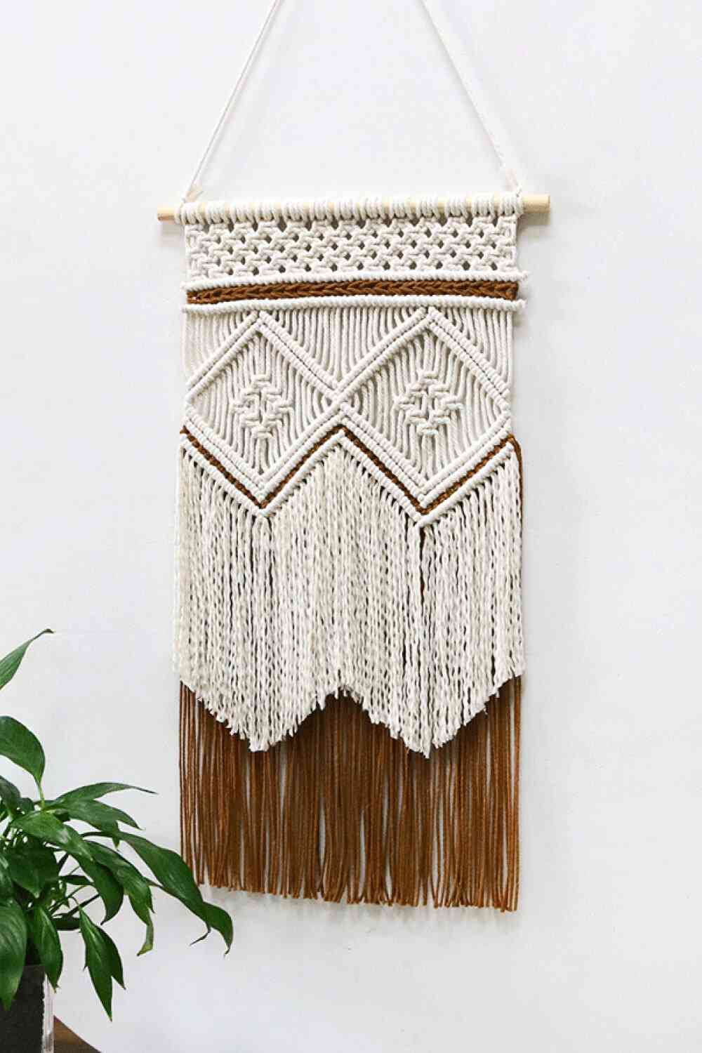 Two-Tone Handmade Macrame Wall Hanging