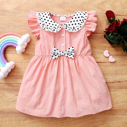 Polka Dot Bow Detail Dress