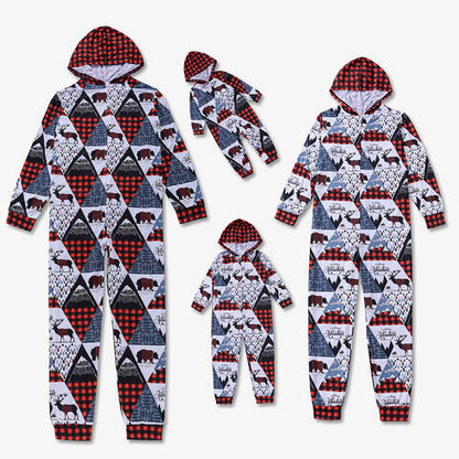 Men Printed Hooded Jumpsuit