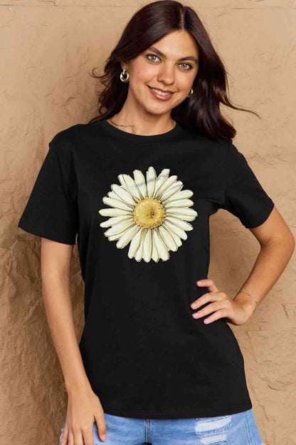 Simply Love Full Size FLOWER Graphic Cotton Tee