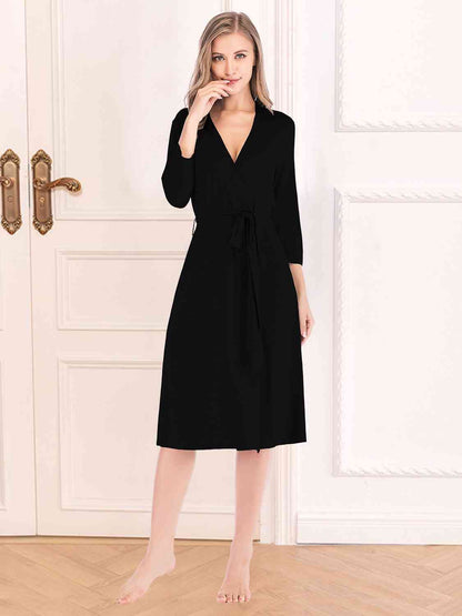 Plunge Tie Front Night Dress